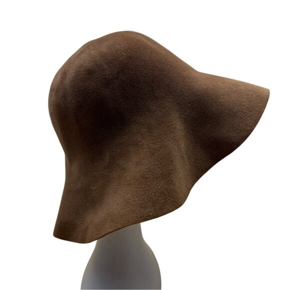 Vintage Borsalino 30s 40s Era Brown Wool Wide-Brim Hat Fedora Made in Italy - Picture 2 of 6